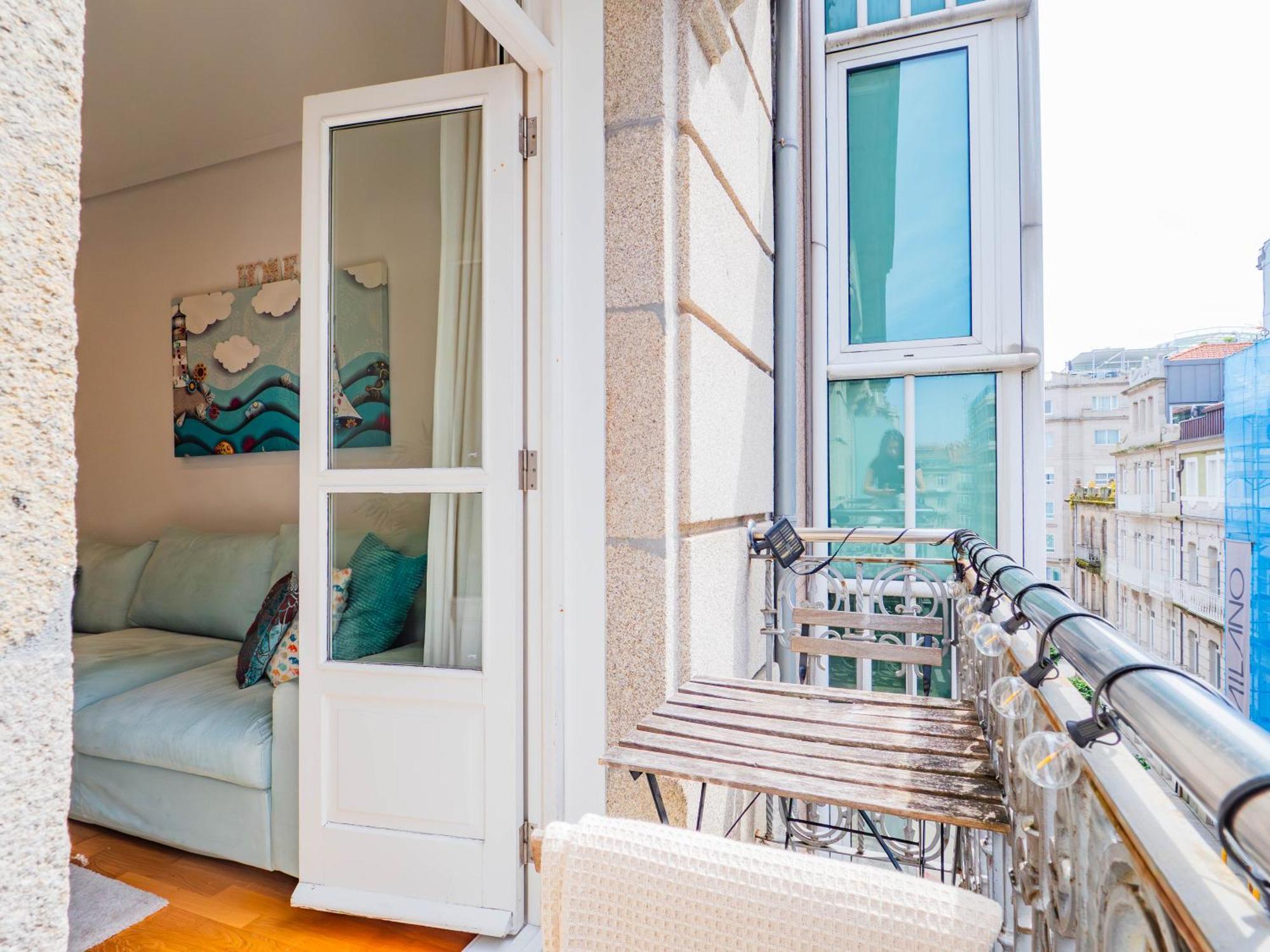 Luxury Centro De Vigo Balcony Apartment Luaran gambar