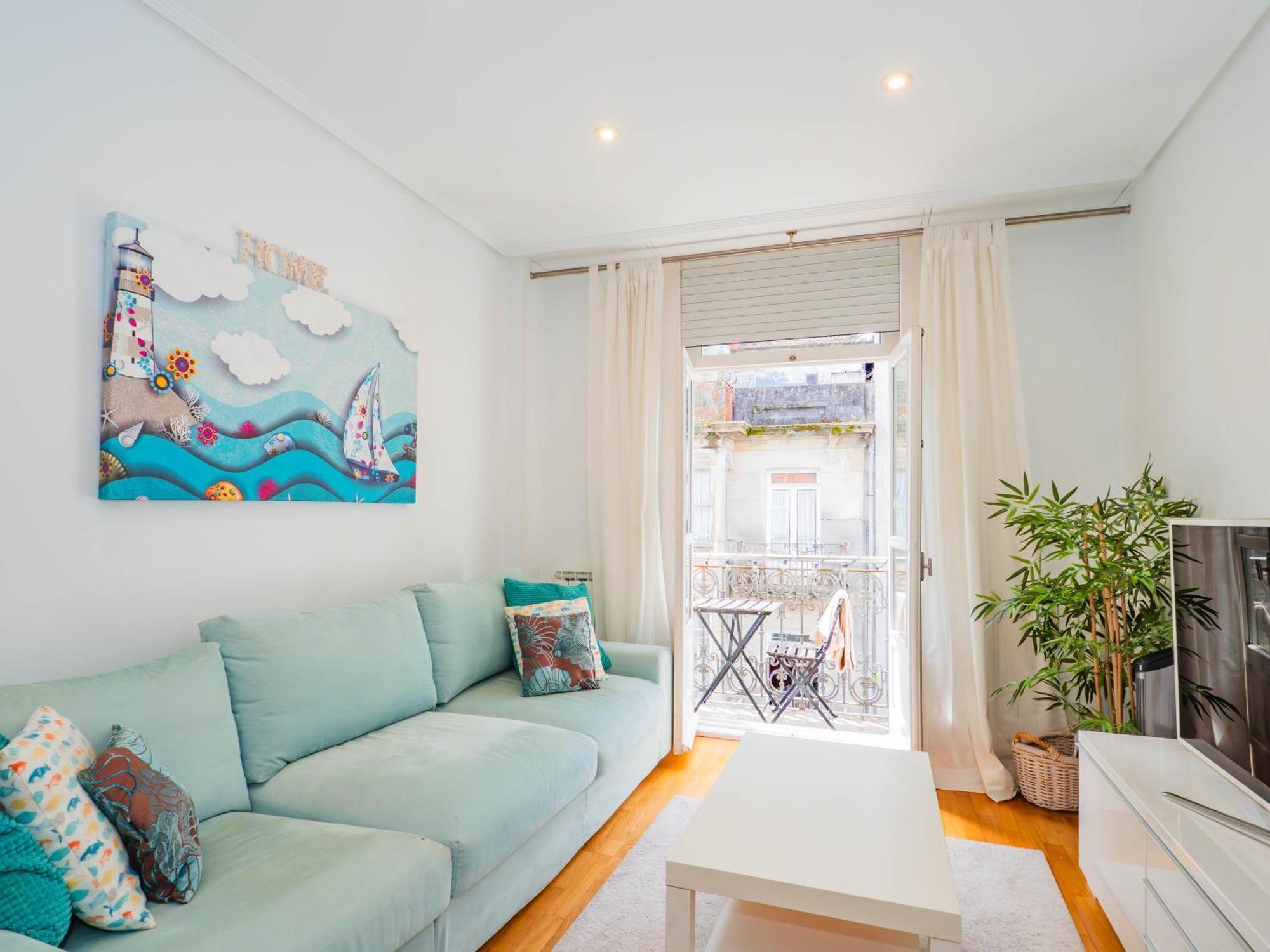 Luxury Centro De Vigo Balcony Apartment Luaran gambar